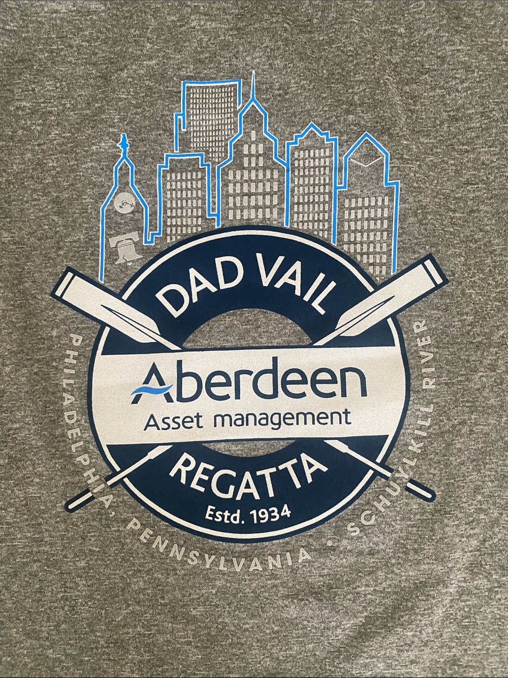 Grey Athletic Long Sleeve with Aberdeen Regatta Logo XS UNISEX DAD VAIL REGATTA